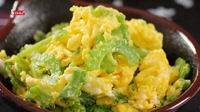 thực đơn cao huyết áp cơm khổ qua xào trứng