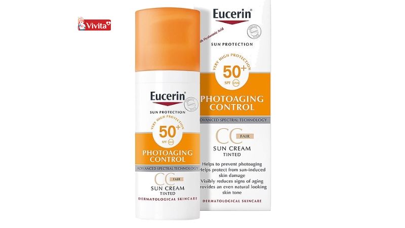 Kem Chống Nắng Eucerin Sun Creme Tinted CC Fair SPF 50+