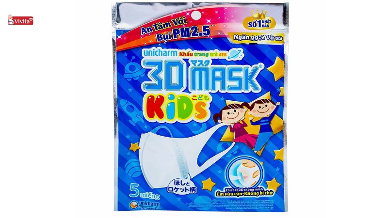 Khẩu trang Unicharm 3D Mask Kids