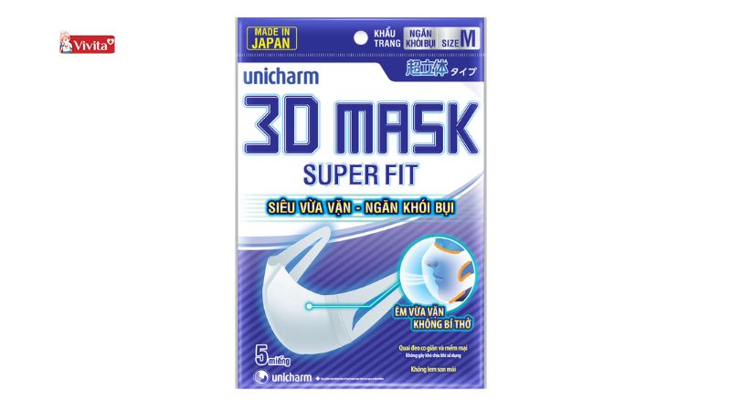 Khẩu trang Unicharm 3D Mask Superfit