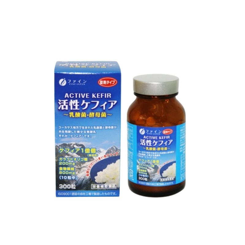 Active Kefir Fine Japan Nhật Bản Viên Uống Hỗ Trợ Bổ Sung Lợi Khuẩn (Hộp 300 viên)