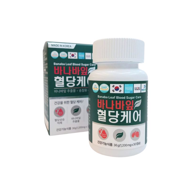 Banaba Leaf Blood Sugar Care Hàn Quốc Hỗ Trợ Ổn Định Đường Huyết (Hộp 30 viên)