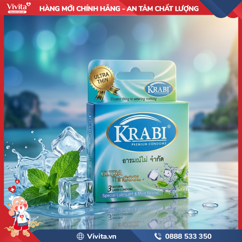 Bao cao su Krabi Ultrathin Cool