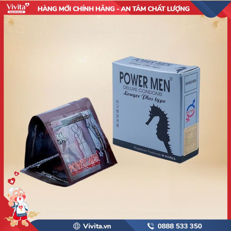 Công dụng của Bao cao su cá ngựa kéo dài thời gian Power Men Longer Plus Type (bạc)