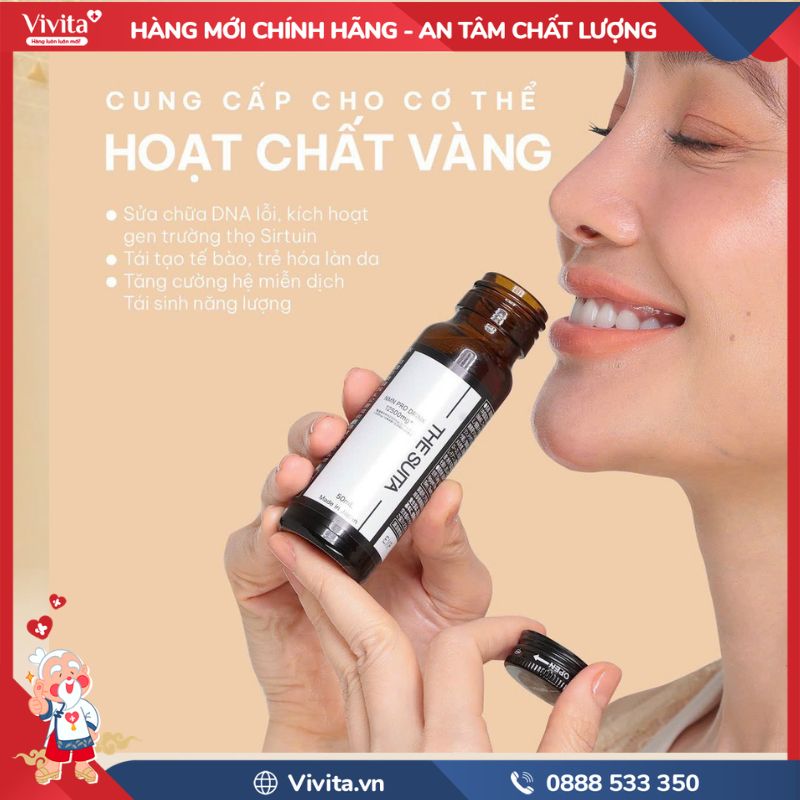 Công dụng của The Suita NMN Pro Drink 125000mg 
