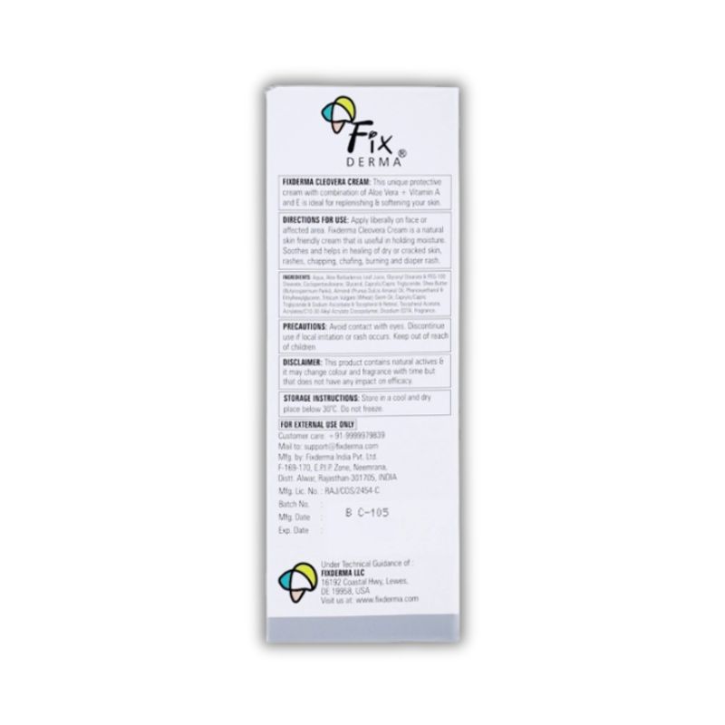 FixDerma Cleovera Cream Ấn Độ Kem Dưỡng Hỗ Trợ Giữ Ẩm Và Bảo Vệ Da (Chai 60gram)
