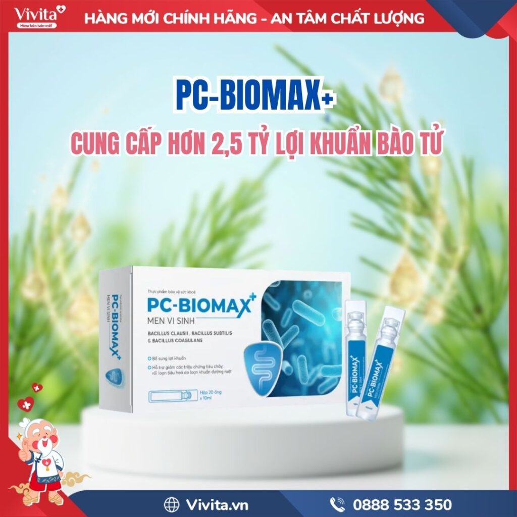 Men vi sinh PC Biomax Hỗ trợ bổ sung lợi khuẩn đường ruột