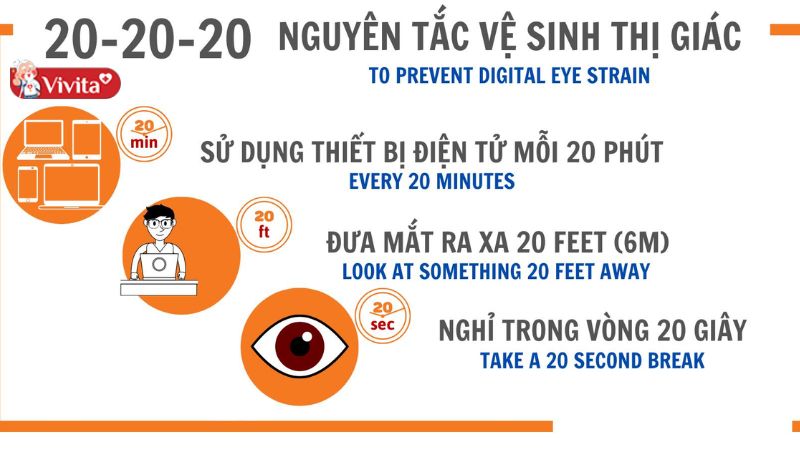 Cách áp dụng quy tắc 20 - 20 - 20 đơn giản