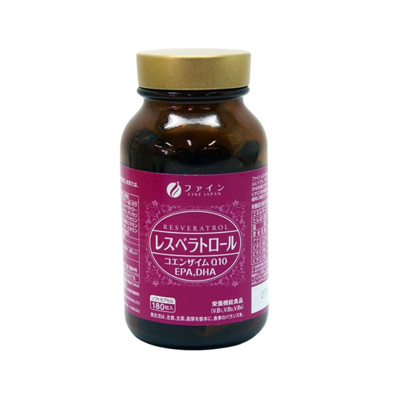 Resveratrol Fine Japan Nhật Bản Viên Uống Hỗ Trợ Bảo Vệ Sức Khỏe Tim Mạch Và Chống Lão Hóa (Hộp 180 viên)