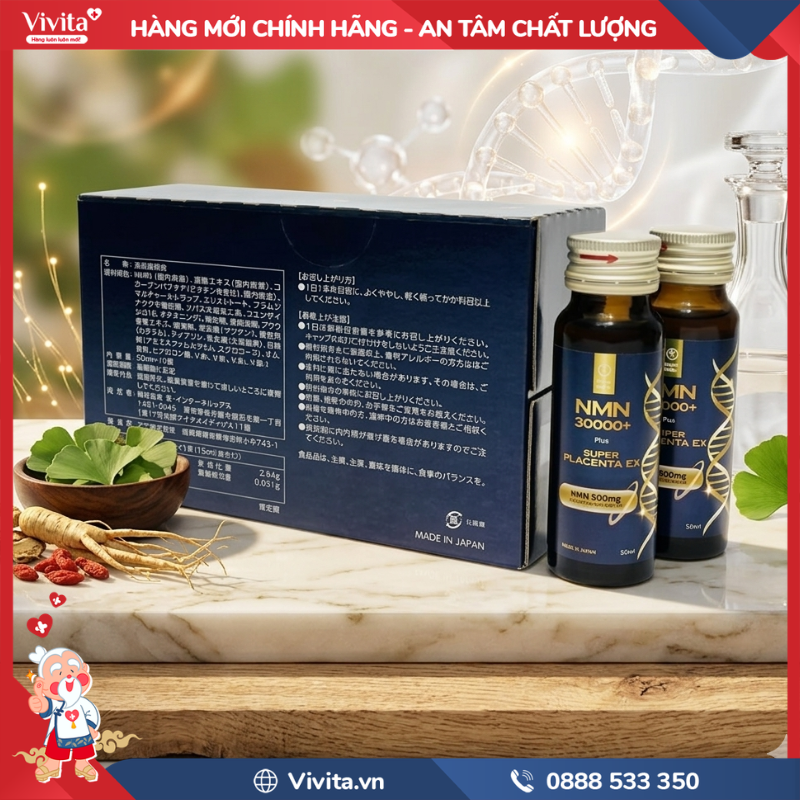 Thành phần NMN 30000+ Plus Shika Placenta EX