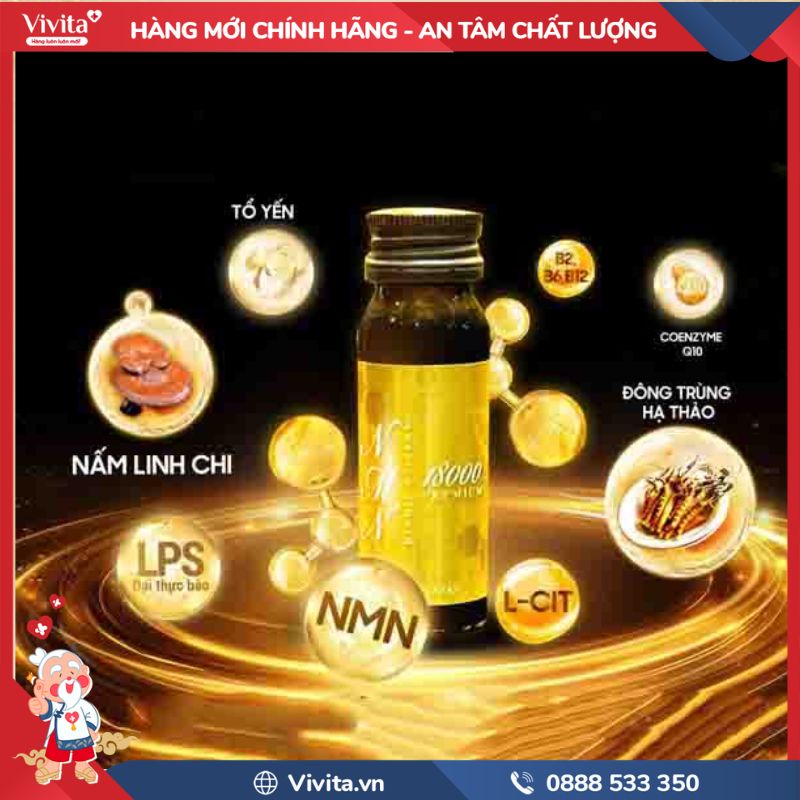 Thành phần của NMN Quattro Liquid 18000 Premium  