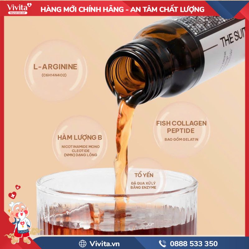 Thành phần của The Suita NMN Pro Drink 125000mg  