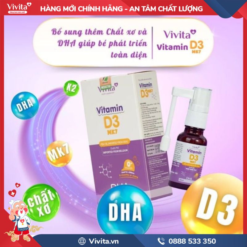 Thành phần của Vivita Vitamin D3 MK7  