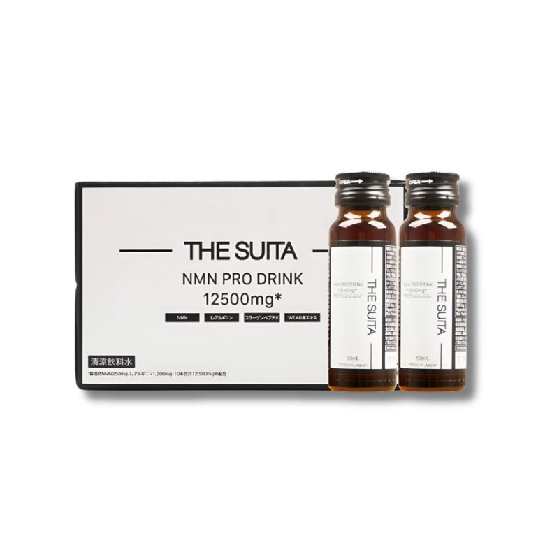 The Suita NMN Pro Drink 125000mg Nhật Bản Hỗ Trợ Chống Lão Hóa Và Làm Đẹp Da (Hộp 10 chai x 50ml)