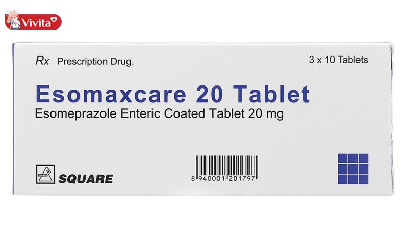 Thuốc trị trào ngược dạ dày, thực quản Esomaxcare 20 Tablet