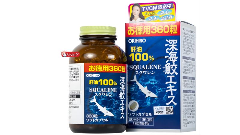Viên dầu gan cá mập Orihiro Squalene