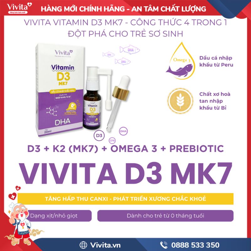 Vivita Vitamin D3 MK7 có tốt không