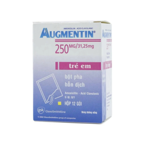 Augmentin 250mg/31.25mg Điều Trị Nhiễm Khuẩn Đường Hô Hấp Trên Và Dưới, Nhiễm Khuẩn Xương Khớp (Hộp 12 gói)