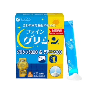Bột Glycine & Theanine Fine Japan của Nhật giúp ngủ sâu, thư giãn tinh thần (Hộp 30 gói)