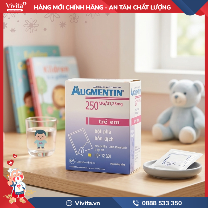 Cách dùng Augmentin 250mg/31.25mg