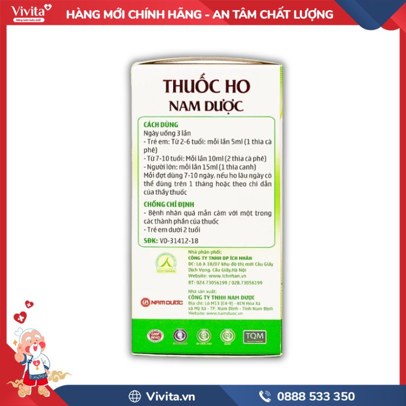 Cách dùng Siro ho Nam Dược