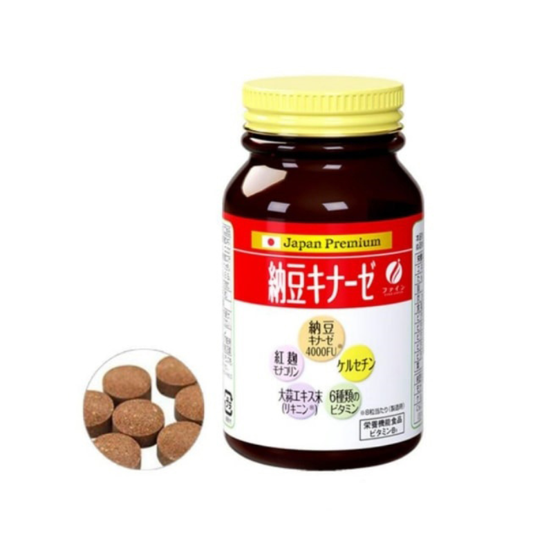 Nattokinase 4000FU Renewal Fine Japan của Nhật bổ não, ngăn ngừa tai biến mạch máu não, cục máu đông (Hộp 240 viên)
