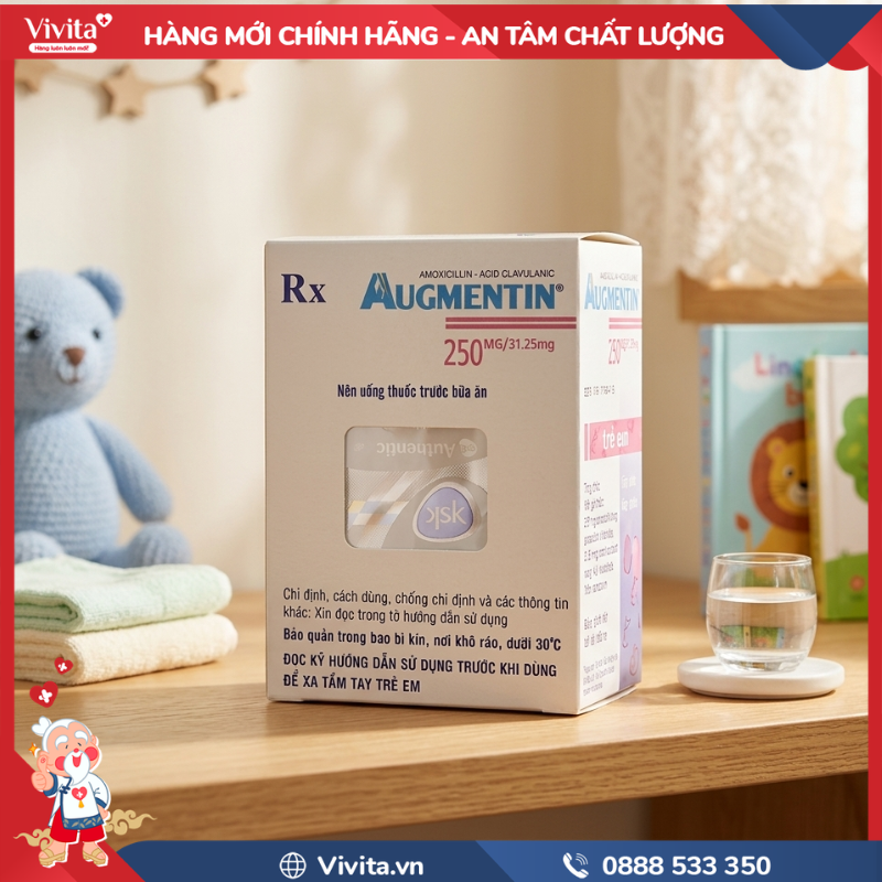 Thành phần của Augmentin 250mg/31.25mg