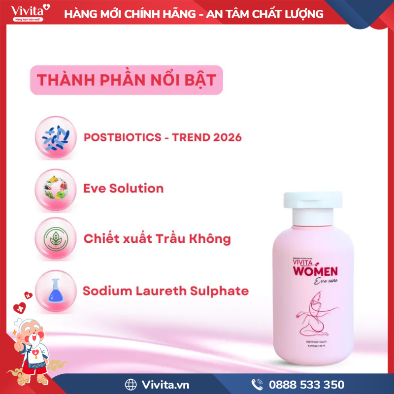 Thành phần của VIVITA WOMEN EVE CARE
