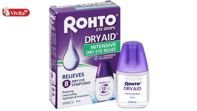 Thuốc nhỏ mắt giúp giảm khô mắt Rohto Dry Aid 10ml