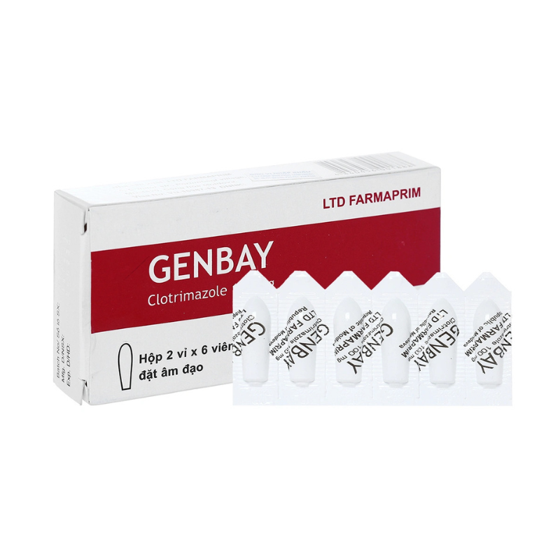 Viên đặt Genbay Farmaprim Moldova Hỗ Trợ Điều Trị Nhiễm Nấm, Viêm, Nhiễm Khuẩn Âm Đạo (Hộp 2 vỉ x 6 viên)