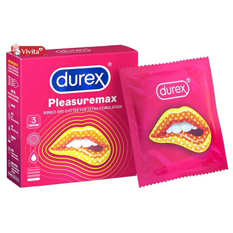 Bao cao su Durex có gai, gân tăng khoái cảm