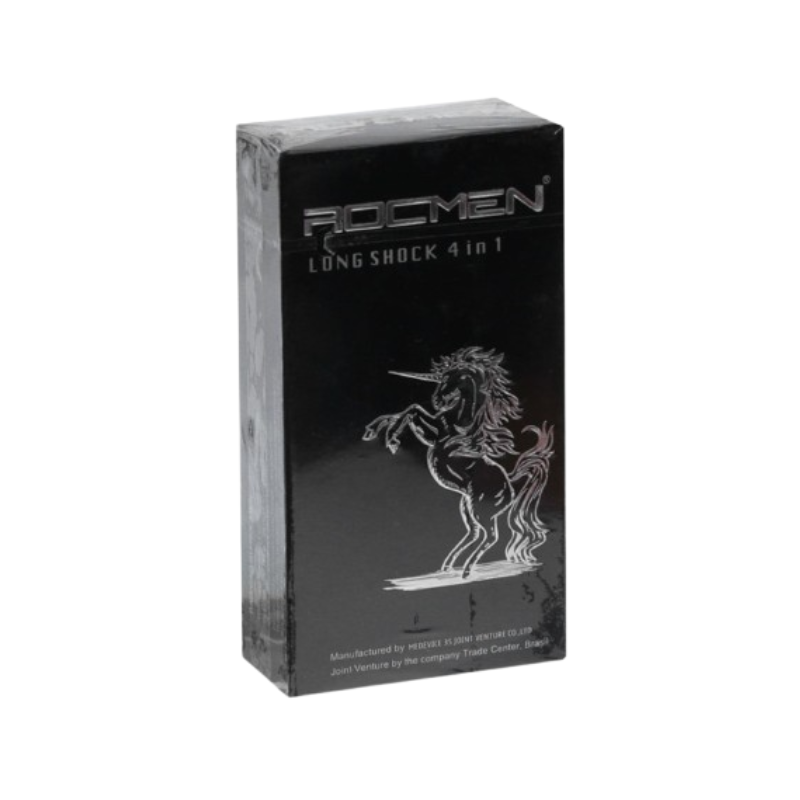 Bao cao su Rocmen Long Shock hỗ trợ tránh thai, tăng khoái cảm và hỗ trợ kéo dài thời gian quan hệ (Hộp 12 cái)