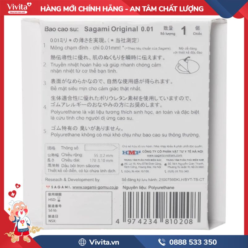 Bao cao su Sagami Original 0.01 có tốt không