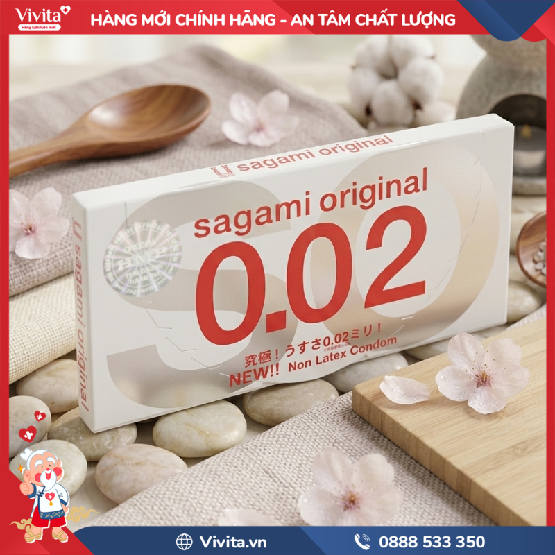Bao cao su Sagami Original 0.02 55mm là gì