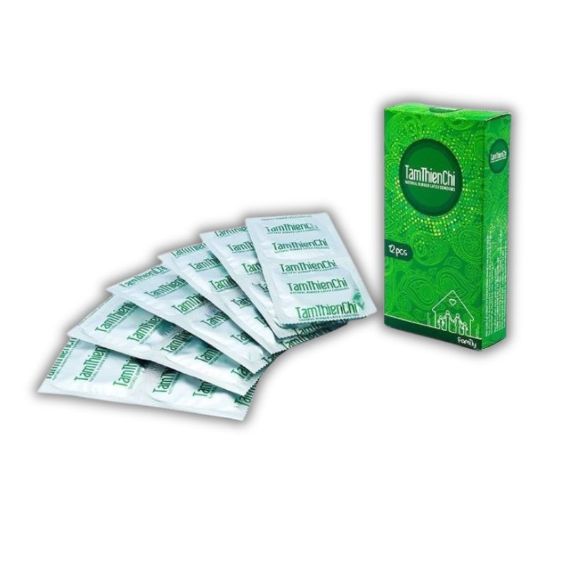 Bao cao su Tâm Thiện Chí Family Hỗ Trợ Phòng Tránh Thai Và Các Bệnh Lây Qua Đường Tình Dục (Hộp 12 cái)