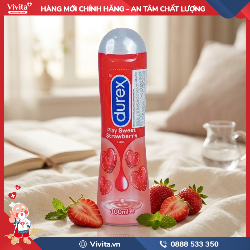 Cách dùng Durex Play Sweet Strawberry