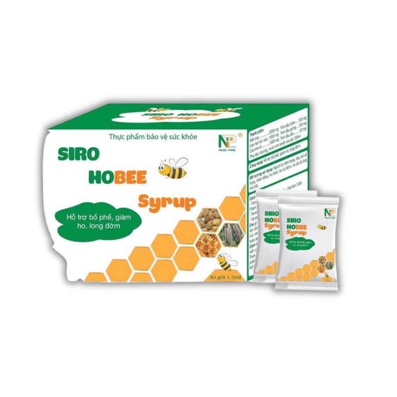 Siro Hobee Syrup hỗ trợ giảm ho, làm dịu họng, long đờm cho trẻ em (Hộp 30 gói x 5ml)
