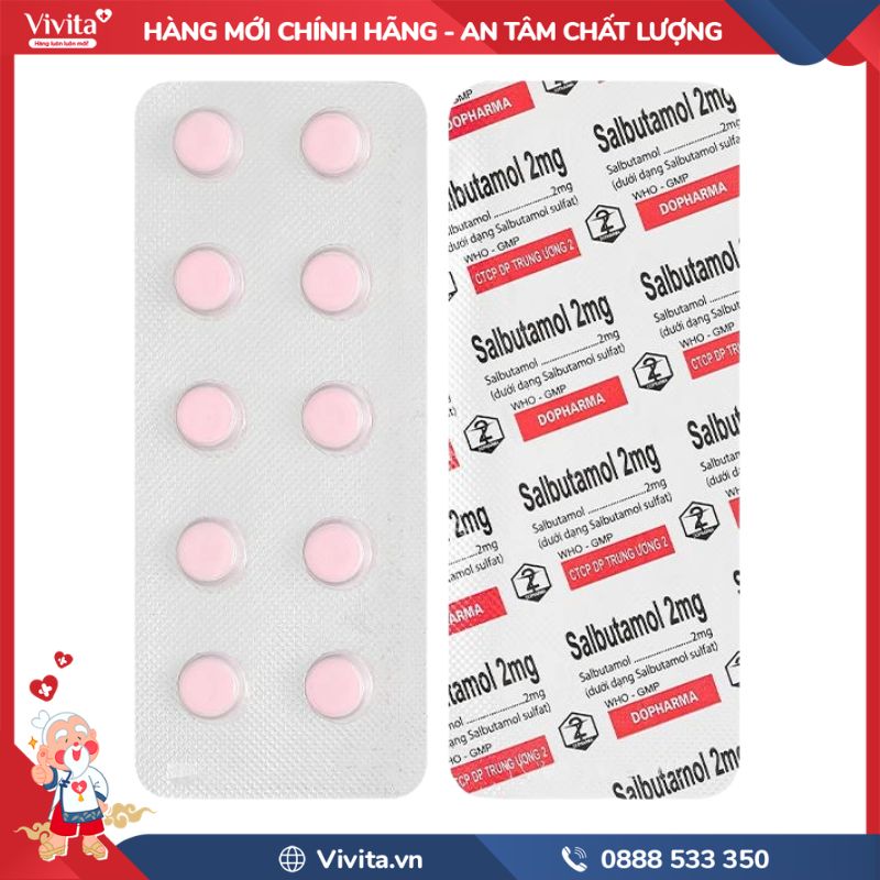 Salbutamol 2mg chính hãng