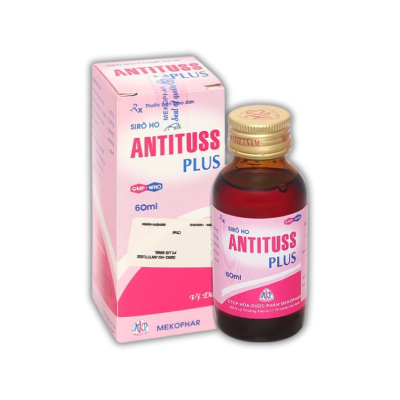 Siro ho Antituss Plus Điều Trị Các Tình Trạng Ho, Viêm Nhiễm Đường Hô Hấp (Chai 60ml)