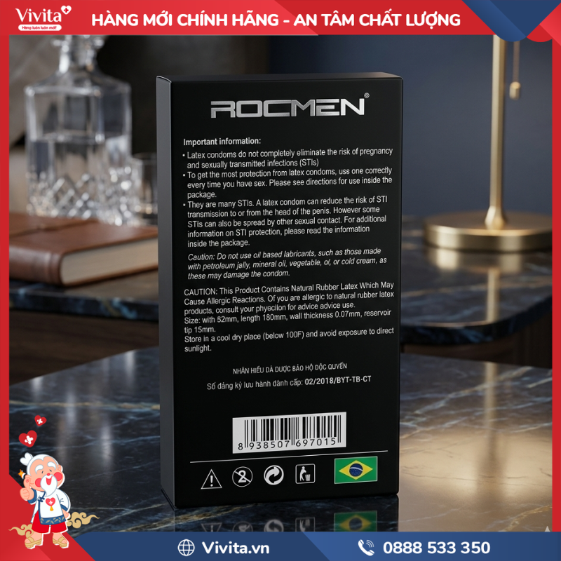 Thành phần của Bao cao su Rocmen Long Shock
