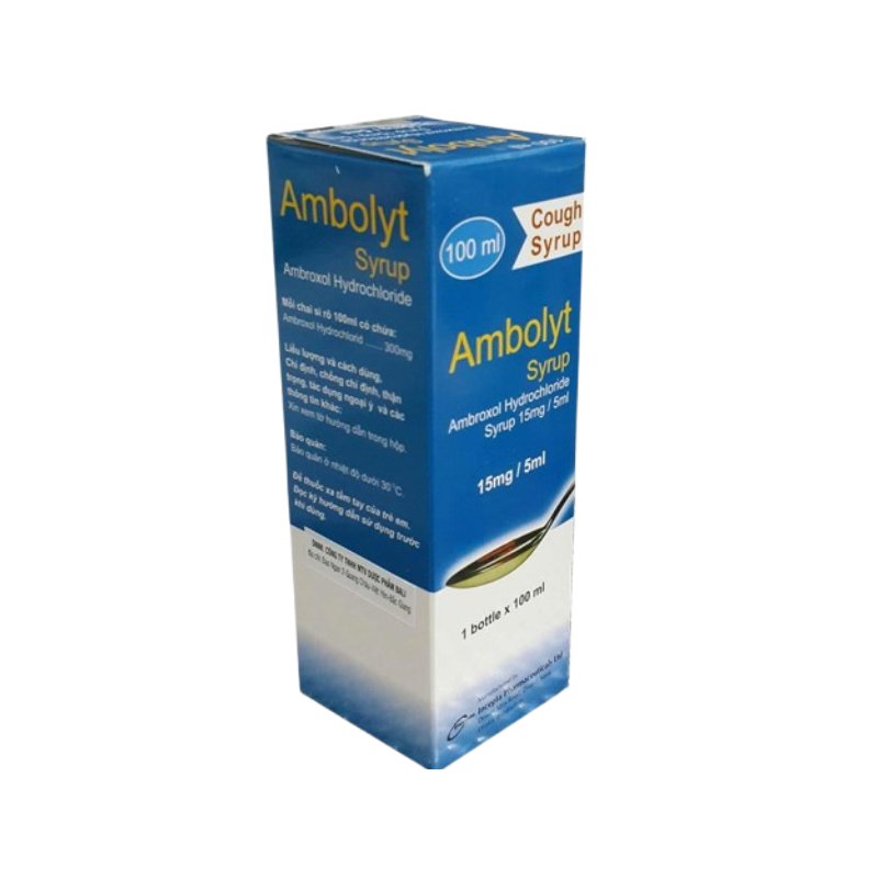 Ambolyt Syrup Điều Trị Bệnh Lý Đường Hô Hấp Cấp và Mạn Tính (Chai 100ml)