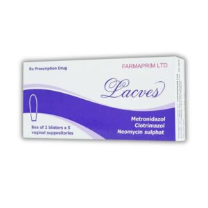 Viên đặt âm đạo Lacves Farmaprim của Moldova điều trị viêm âm đạo (Hộp 2 vỉ x 5 viên)