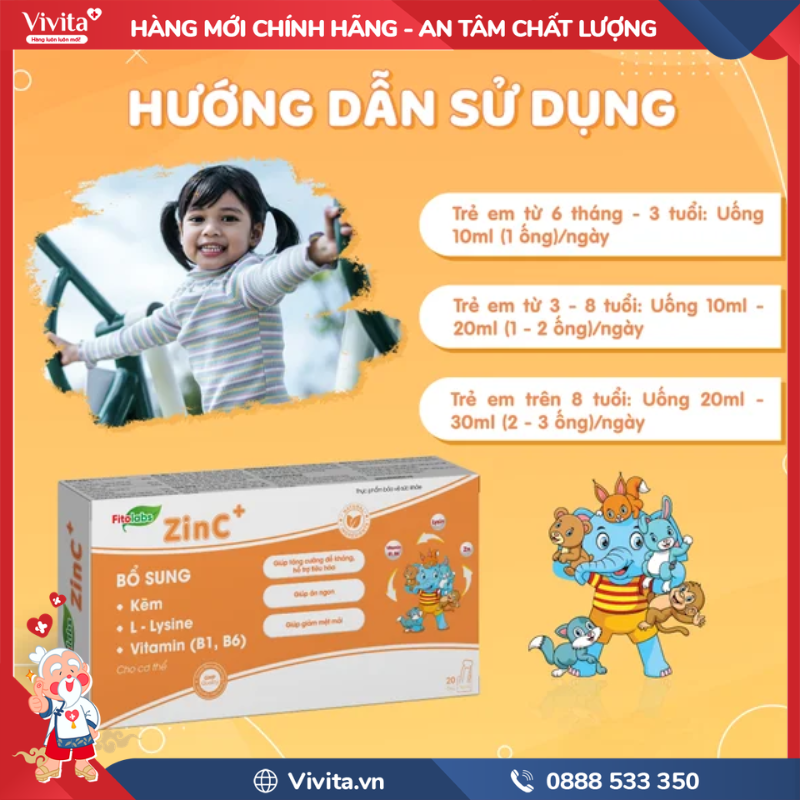 Cách dùng Fitolabs ZinC+