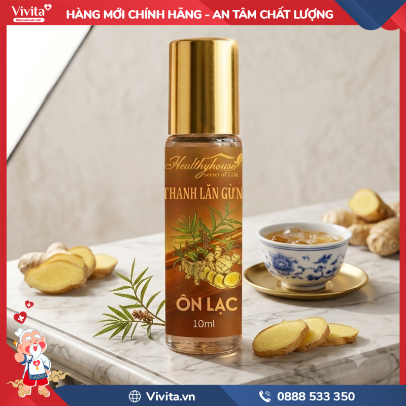 Cách dùng Thanh lăn Gừng Thảo dược Ôn Lạc