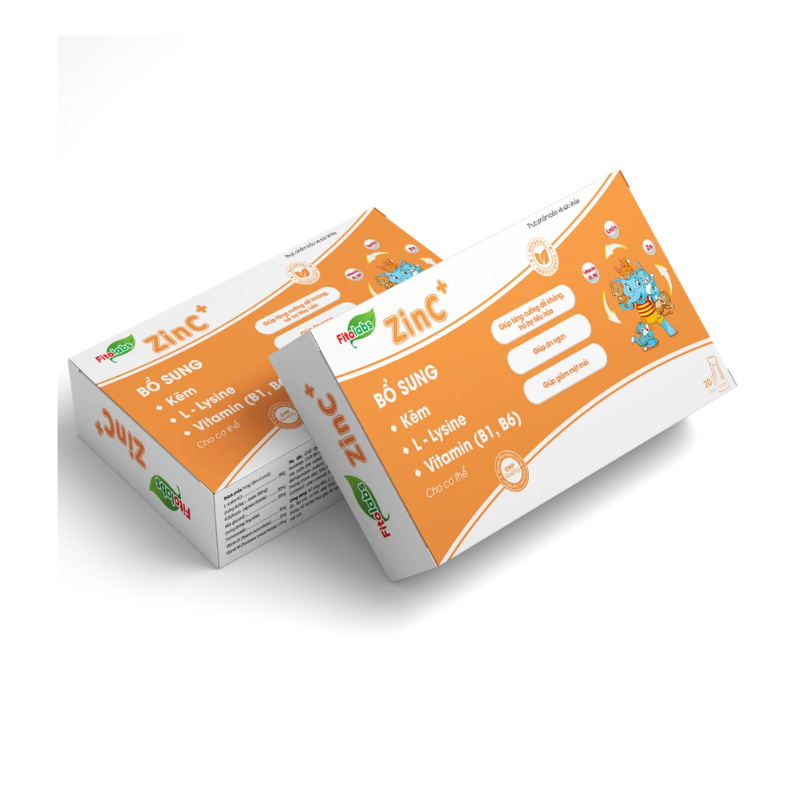 Fitolabs ZinC+ bổ sung kẽm, tăng cường sức đề kháng, hỗ trợ ăn ngon và phát triển khỏe mạnh cho trẻ em (Hộp 20 ống x 10ml)