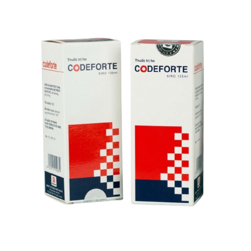 Codeforte 125ml giảm ho, long đờm, hỗ trợ điều trị viêm đường hô hấp có kèm ho và đờm (Chai 125ml)