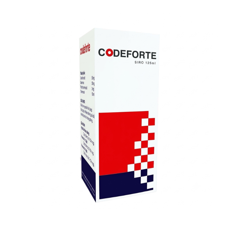 Codeforte 125ml giảm ho, long đờm, hỗ trợ điều trị viêm đường hô hấp có kèm ho và đờm (Chai 125ml)