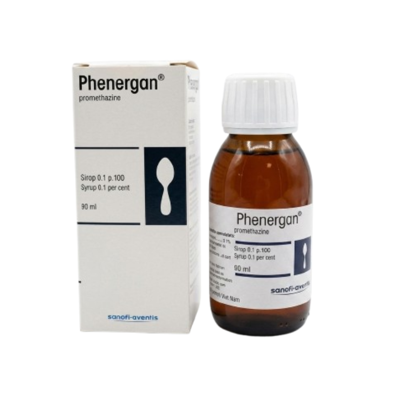 Siro Phenergan 90ml điều trị viêm mũi dị ứng, mề đay, ngứa da và say tàu xe (Chai 90ml)