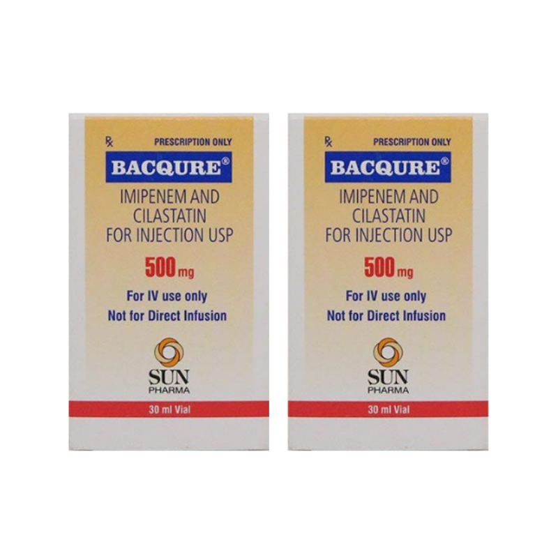 Thuốc Bacqure 500mg của Ấn Độ điều trị nhiễm khuẩn nặng đường hô hấp, tiết niệu, ổ bụng, da và mô mềm (Hộp 1 lọ bột pha tiêm)