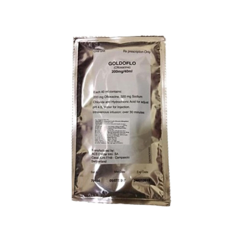 Thuốc Goldoflo 200mg/40ml của Thụy Sỹ điều trị nhiễm khuẩn da, hô hấp, tiết niệu và nhiễm khuẩn huyết (Chai 40ml)